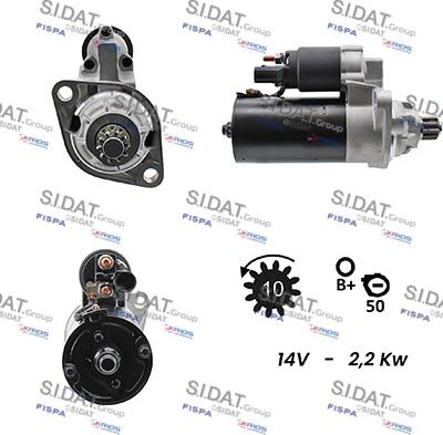 Sidat S12BH0059A2 - Starter autospares.lv