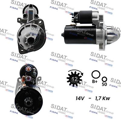 Sidat S12BH0060 - Starter autospares.lv