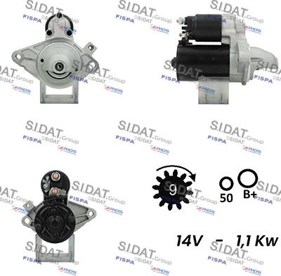 Sidat S12BH0067A2 - Starter autospares.lv