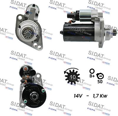 Sidat S12BH0015 - Starter autospares.lv