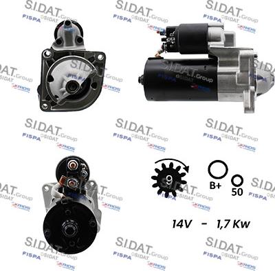 Sidat S12BH0030A2 - Starter autospares.lv