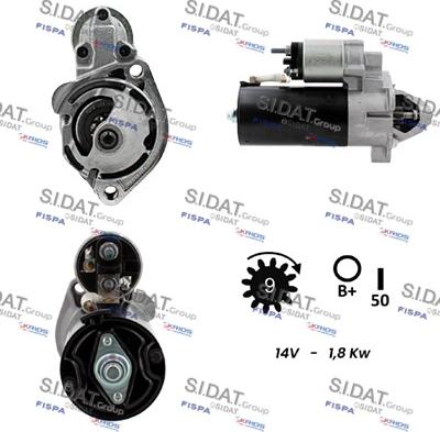 Sidat S12BH0026 - Starter autospares.lv