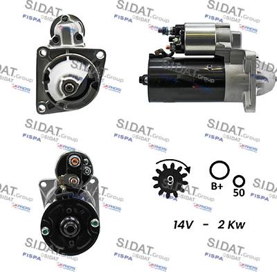 Sidat S12BH0074A2 - Starter autospares.lv