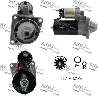 Sidat S12BH0074 - Starter autospares.lv