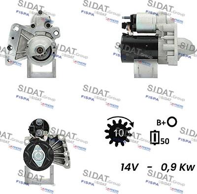 Sidat S12BH0076A2 - Starter autospares.lv