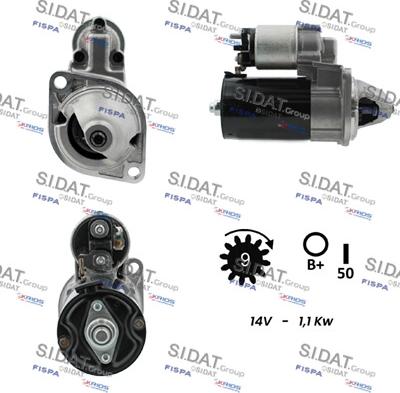 Sidat S12BH0078 - Starter autospares.lv