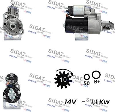 Sidat S12BH0149A2 - Starter autospares.lv