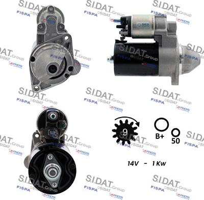 Sidat S12BH0147 - Starter autospares.lv