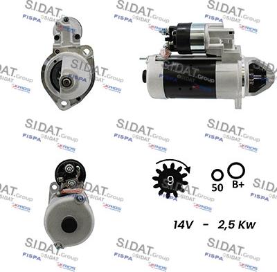 Sidat S12BH0185A2 - Starter autospares.lv