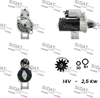 Sidat S12BH0186 - Starter autospares.lv