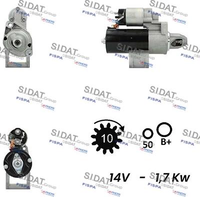 Sidat S12BH0188A2 - Starter autospares.lv