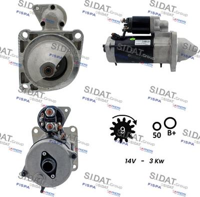 Sidat S12BH0857A2 - Starter autospares.lv