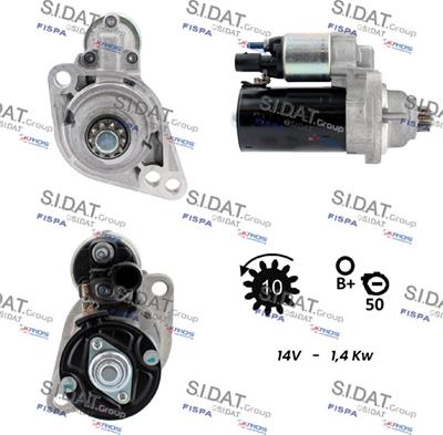 Sidat S12BH0862 - Starter autospares.lv