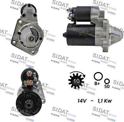 Sidat S12BH0368A2 - Starter autospares.lv