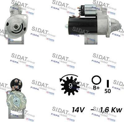 Sidat S12BH0384A2 - Starter autospares.lv