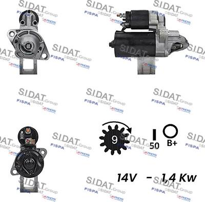 Sidat S12BH0339A2 - Starter autospares.lv