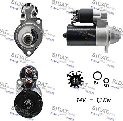 Sidat S12BH0294A2 - Starter autospares.lv