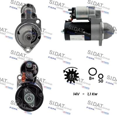 Sidat S12BH0294 - Starter autospares.lv