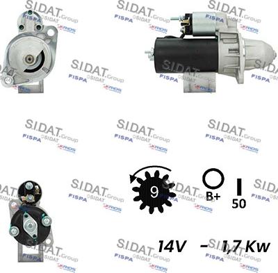 Sidat S12BH0243A2 - Starter autospares.lv