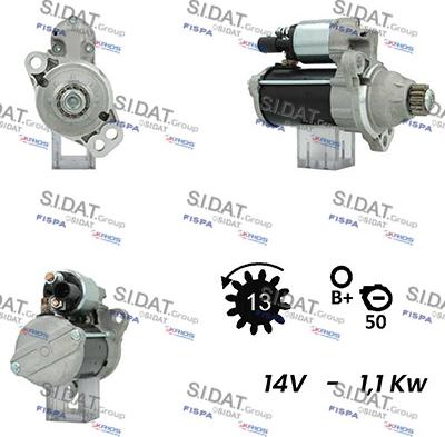 Sidat S12BH0254A2 - Starter autospares.lv