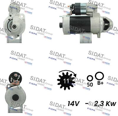 Sidat S12BH0266A2 - Starter autospares.lv