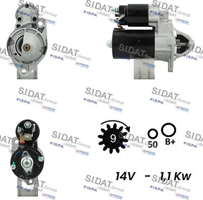 Sidat S12BH0202A2 - Starter autospares.lv