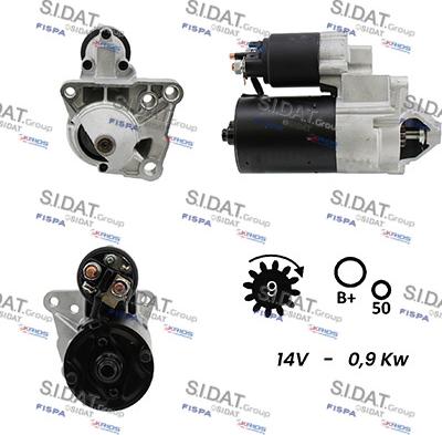 Sidat S12BH0280 - Starter autospares.lv