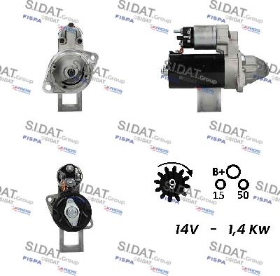 Sidat S12BH0235A2 - Starter autospares.lv