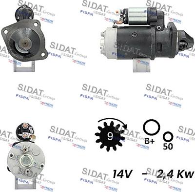 Sidat S12BH0278A2 - Starter autospares.lv