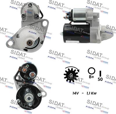 Sidat S12BH0794A2 - Starter autospares.lv