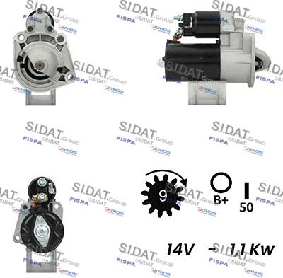 Sidat S12BH0740A2 - Starter autospares.lv