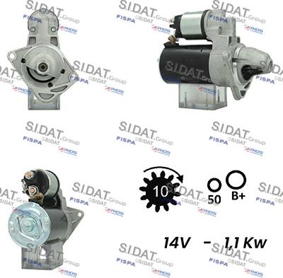 Sidat S12BH0755A2 - Starter autospares.lv