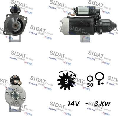 Sidat S12BH0736A2 - Starter autospares.lv