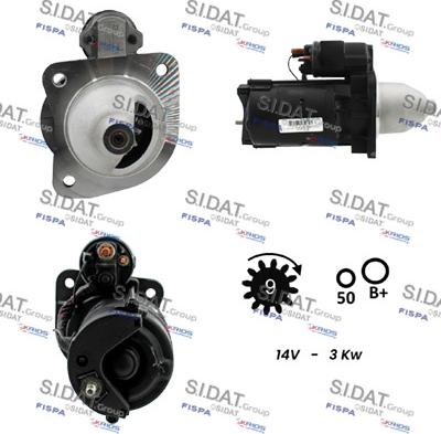 Sidat S12BH0736 - Starter autospares.lv