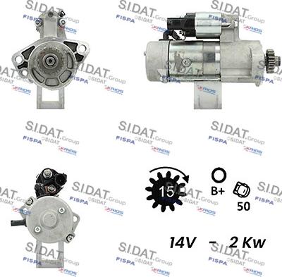 Sidat S12DE0449 - Starter autospares.lv