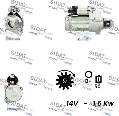 Sidat S12DE0429A2 - Starter autospares.lv