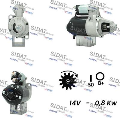 Sidat S12DE0420A2 - Starter autospares.lv