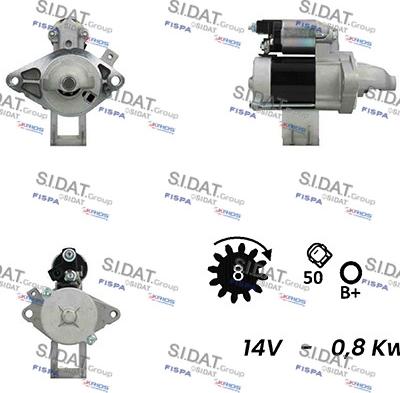 Sidat S12DE0423A2 - Starter autospares.lv