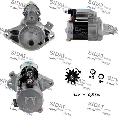 Sidat S12DE0423 - Starter autospares.lv