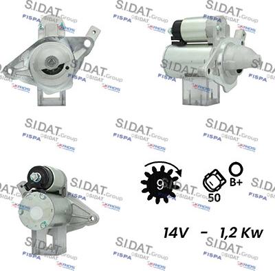 Sidat S12DE0594A2 - Starter autospares.lv