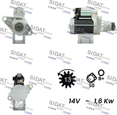 Sidat S12DE0584A2 - Starter autospares.lv