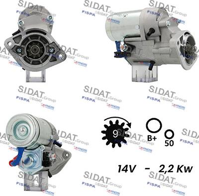 Sidat S12DE0167A2 - Starter autospares.lv