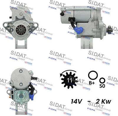 Sidat S12DE0180A2 - Starter autospares.lv