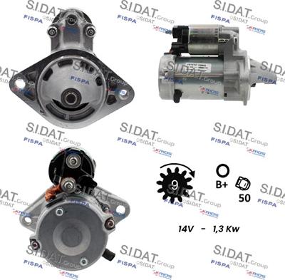 Sidat S12DE0136 - Starter autospares.lv