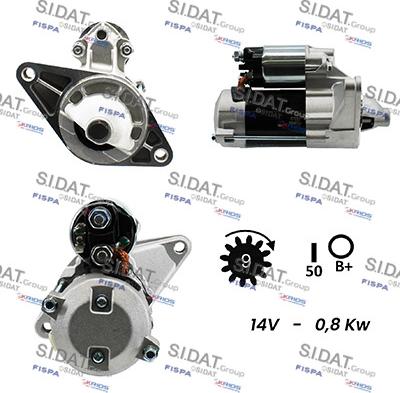 Sidat S12DE0138A2 - Starter autospares.lv