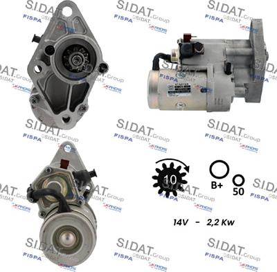 Sidat S12DE0347 - Starter autospares.lv