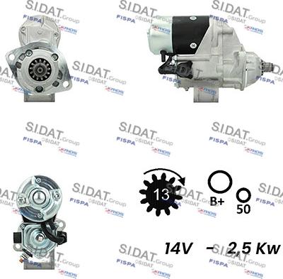 Sidat S12DE0356A2 - Starter autospares.lv