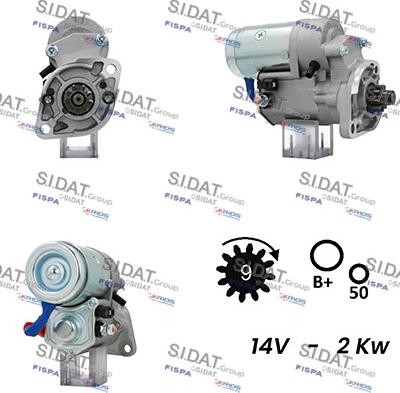 Sidat S12DE0295A2 - Starter autospares.lv