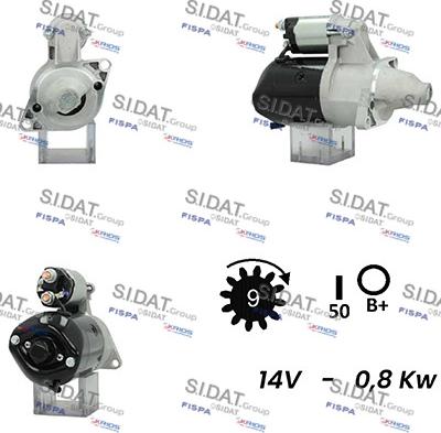 Sidat S12DE0293A2 - Starter autospares.lv