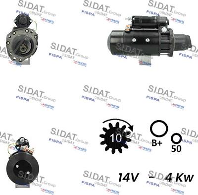 Sidat S12DE0702A2 - Starter autospares.lv